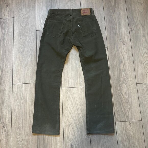 Levi's Khaki Corduroy 514 Slim Straight Pants - Picture 2 of 2